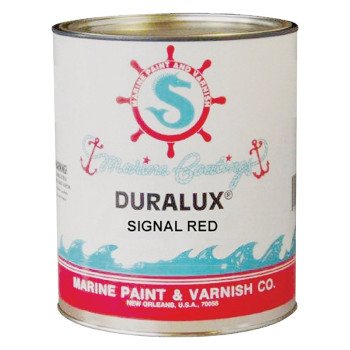 Duralux M728-4 Marine Enamel, High-Gloss, Signal Red, 1 qt Can