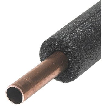Frost King 5P12XB6 Pipe Insulation, 1-1/8 in Dia, 6 ft L, Foam, Gray, 1 in Copper, 3/4 in Iron Pipe Pipe