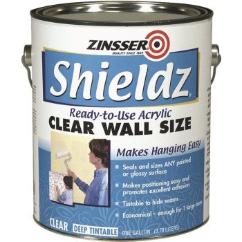 Zinsser 02101 Acrylic Wall Size, Clear, 1 qt, Pail, Liquid
