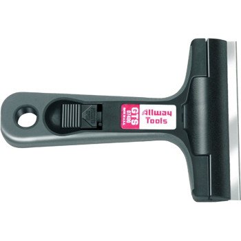 Allway Tools GTS Glass and Tile Scraper, 4 in W Blade, Soft Grip Handle