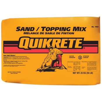 Quikrete 110326 Sand/Topping Mix, Granular Solid, Brown/Gray, 25 kg Bag