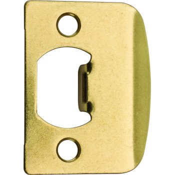Kwikset 3437 3CP Door Strike Plate, 2-1/4 in L, 1-1/4 in W, Brass