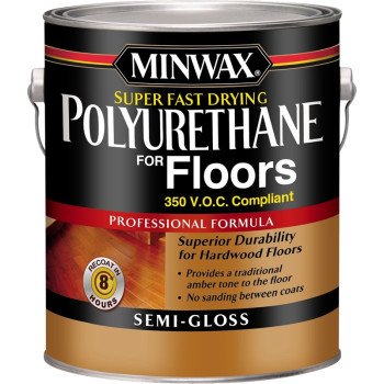 Minwax 130240000 Polyurethane, Semi-Gloss, Liquid, Clear, 1 gal, Can