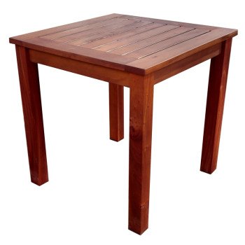 Seasonal Trends Patio Table, 450 mm W, 450 mm D, 455 mm H, Mahogany Wood Frame, Square Table, Unfoldable