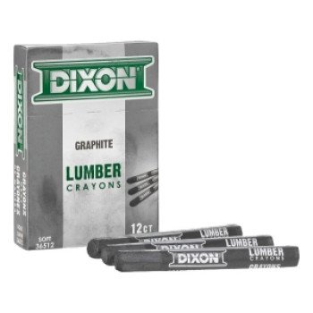 Dixon Ticonderoga 36512 Lumber Crayon, Soft Graphite, 1/2 in Dia, 4-1/2 in L
