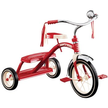 Radio Flyer 33 Dual Deck Tricycle, 2-1/2 to 5 years, Steel Frame, 12 x 1-1/4 in Front Wheel, 7 x 1-1/2 in Rear Wheel