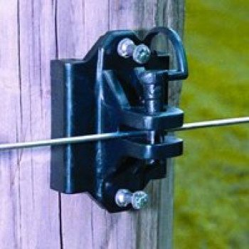 Zareba IWTPLB-Z Screw-In Ring Insulator, 9 to 22 ga Fence Wire, Aluminum/Polywire/Steel, Black