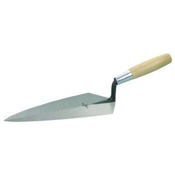 Marshalltown 19 12 Brick Trowel, 12 in L Blade, 6 in W Blade, Steel Blade, Wood Handle