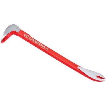 Crescent CODE RED Series MB8 Pry Bar, 8 in L, Ground Tip, Steel, Red, 3-1/4 in W