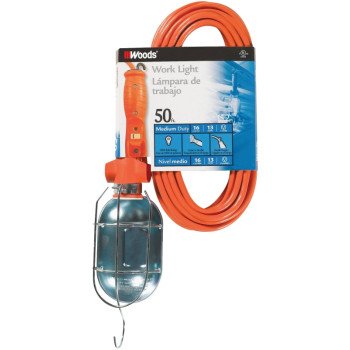 CCI 0692 Work Light with Outlet and Metal Guard, 12 A, 120 V, Orange