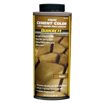 Quikrete 131701 Cement Colorant, Brown, Liquid, 10 oz Bottle