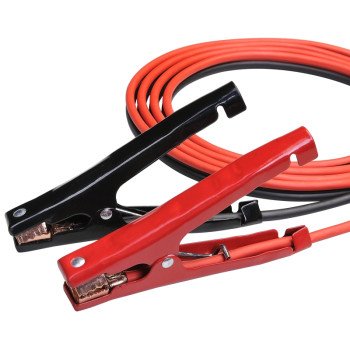 ProSource 081214 Booster Cable, 8 AWG Wire, 4-Conductor, Clamp, Stranded, Red/Black Sheath