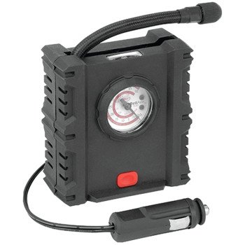 Genuine Victor 500 Series 22-1-30500-8 Tire Inflator, 12 V, 1 to 50 psi Pressure, Dial, ABS, Black/Red