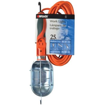 CCI 0691 Work Light with Outlet and Metal Guard, 12 A, 120 V, Orange