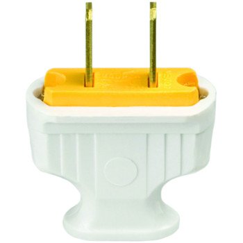 Eaton Wiring Devices BP1912W-C Electrical Plug, 2 -Pole, 15 A, 125 V, NEMA: NEMA 1-15, White