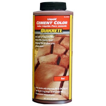 Quikrete 131703 Cement Colorant, Red, Liquid, 10 oz Bottle