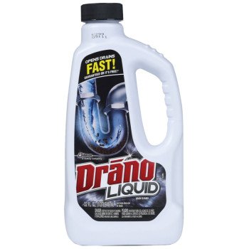Drano 116 Clog Remover, Liquid, Natural, Bleach, 32 oz Bottle