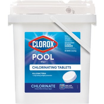 Clorox POOL & Spa ACTIVE99 22412CLX Chlorinating Tablet, Solid, Chlorine, 12 lb