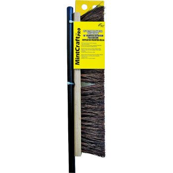 Simple Spaces 3018PF Push Broom, 54 in L Trim, 55.65 in L, Threaded, Metal Handle
