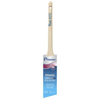 Premier Atlantic 17321 Paint Brush, 1-1/2 in W, 2-3/16 in L Bristle, Nylon/Polyester Bristle