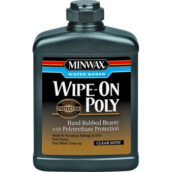 Minwax 409170000 Wipe-On Poly Paint, Liquid, Clear, 1 pt, Can