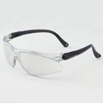 Jackson Safety 14475 Safety Glasses, Mirror Lens, Polycarbonate Lens, Dual Tone Frame, Plastic Frame, Black Frame