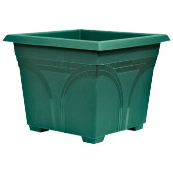 Southern Patio DP1510OG Deck Planter, 15 in H, Plastic, Olive Green, Neutral