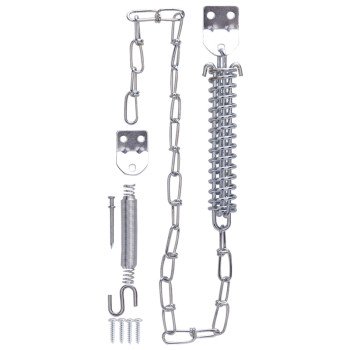 ProSource 15001-U-PS Door Stop Chain Kit, 15-1/2 in L, Steel, Zinc, Steel String and Chain Link