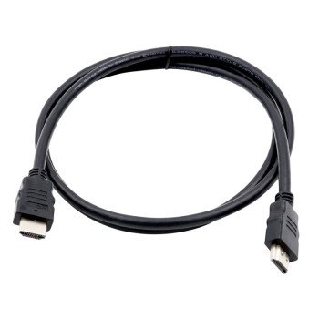 PowerZone ORHDMI01 High-Speed HDMI Cable, HDMI Silver, Black Sheath, 4 ft L