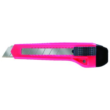 Allway Tools K700 Utility Knife, 18 mm L Blade, Steel Blade, Locking Button Handle, Neon Handle