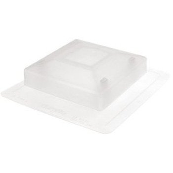 Duraflo 5950C Shedlight Roof Vent, 16.923 in OAL, 17.926 in OAW, 50 sq-in Net Free Ventilating Area, Translucent