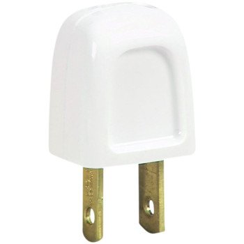 Eaton Wiring Devices BP26016WSP-C Electrical Plug, 10 A, 125 V, NEMA: NEMA 1-15, White