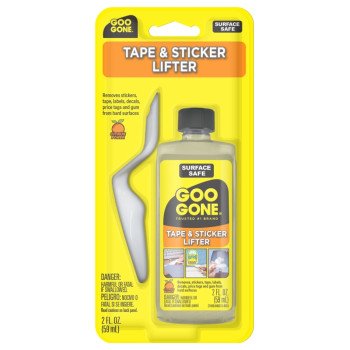 Goo Gone 2104 Tape and Sticker Lifter, 2 oz Bottle, Liquid, Citrus, Yellow