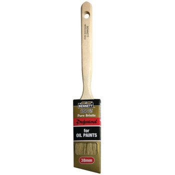 BENNETT ANG B 1-1/2IN Paint Brush, 1-1/2 in W, Polyester Bristle
