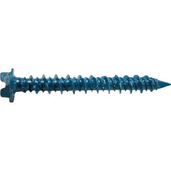 Western States Hardware 54093-1 Tapped Screw, Hex, Slotted Drive, Diamond Point, Steel, Blue