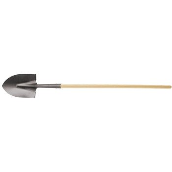 Ames 1554300 Shovel, 8-1/4 in W Blade, Steel Blade, Hardwood Handle, Long Handle, 46 in L Handle