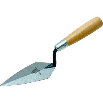 Marshalltown 45 6 Pointing Trowel, 6 in L Blade, 2-3/4 in W Blade, HCS Blade, Hardwood Handle
