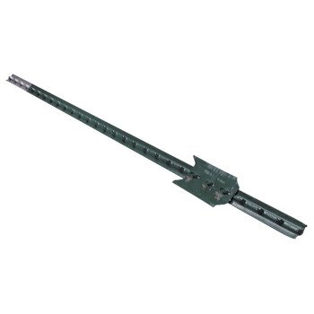 CMC TP133PGN050 T-Post, 5 ft H, Steel, Green/Silver