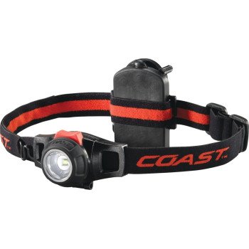 Coast 19284 Adjustable Headlamp, AAA Battery, LED Lamp, 305 Lumens, Bulls-Eye Spot Beam, 2 hr 15 min Run Time, Black