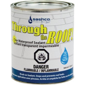 Sashco 14013 Roof Sealant, Clear, Liquid, 1 qt
