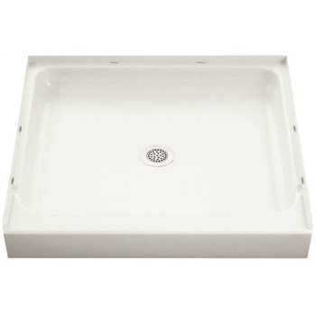 Sterling Ensemble 72101100-0 Shower Base, 34 in L, 36 in W, 5-1/2 in H, Vikrell, White, Alcove Installation