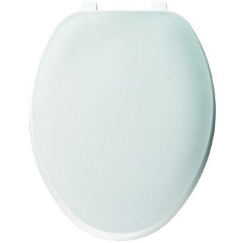 Bemis 170-000 Toilet Seat, Elongated, Plastic, White, Top-Tite Hinge