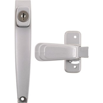 Wright Products VK444-2 Keyed Pushbutton Handle, Aluminum, 3/4 to 2 in Thick Door