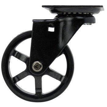 Shepherd Hardware 6275 Swivel Caster, 3 in Dia Wheel, Aluminum/Polyurethane Wheel, Black, 100 lb