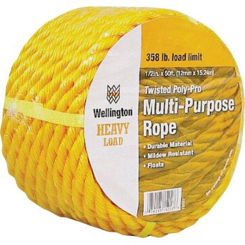 15027 POLY ROPE 1/2X50 YELLOW 