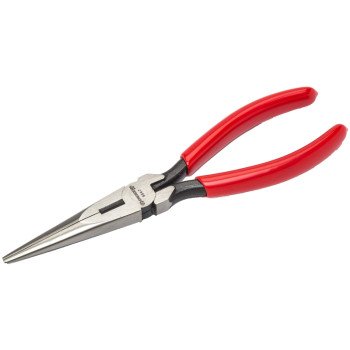 Crescent 6547CVNN Long Chain Nose Plier, 7-1/2 in OAL, 14 AWG Cutting Capacity, Red Handle, Non-Slip Cushion Grip Handle