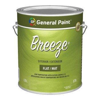 General Paint Breeze 70-049-16 Exterior Paint, Flat, Deep Base, 1 gal