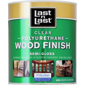 Last n Last 53204 Polyurethane Wood Finish, Semi-Gloss, Liquid, Clear, 1 qt, Can