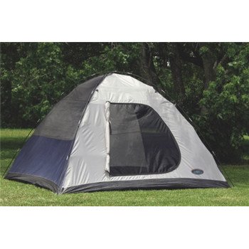 Texsport 01108 Sport Dome Tent, 10 ft L, 10 ft W, 5 Person, 1-Door, Taffeta, Gray/Navy Blue/Red/Storm