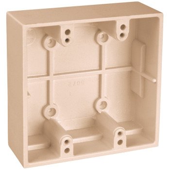 Carlon 5072-IVORY Utility Box, 2 -Gang, Plastic, Ivory, Screw Mounting